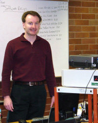 Tim Miller teaches multmedia technology classes to high schoool students.